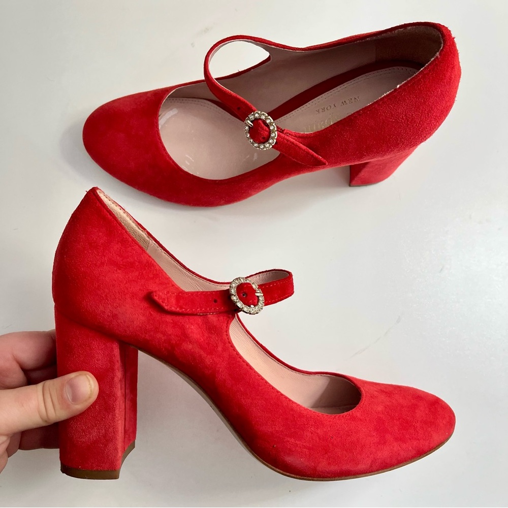 Kate Spade Marlene Mary Jane Suede Pumps Size 7